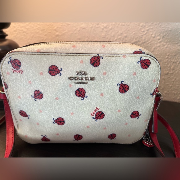 Coach Ladybug Print Mini Camera Bag EUC - Picture 2 of 10